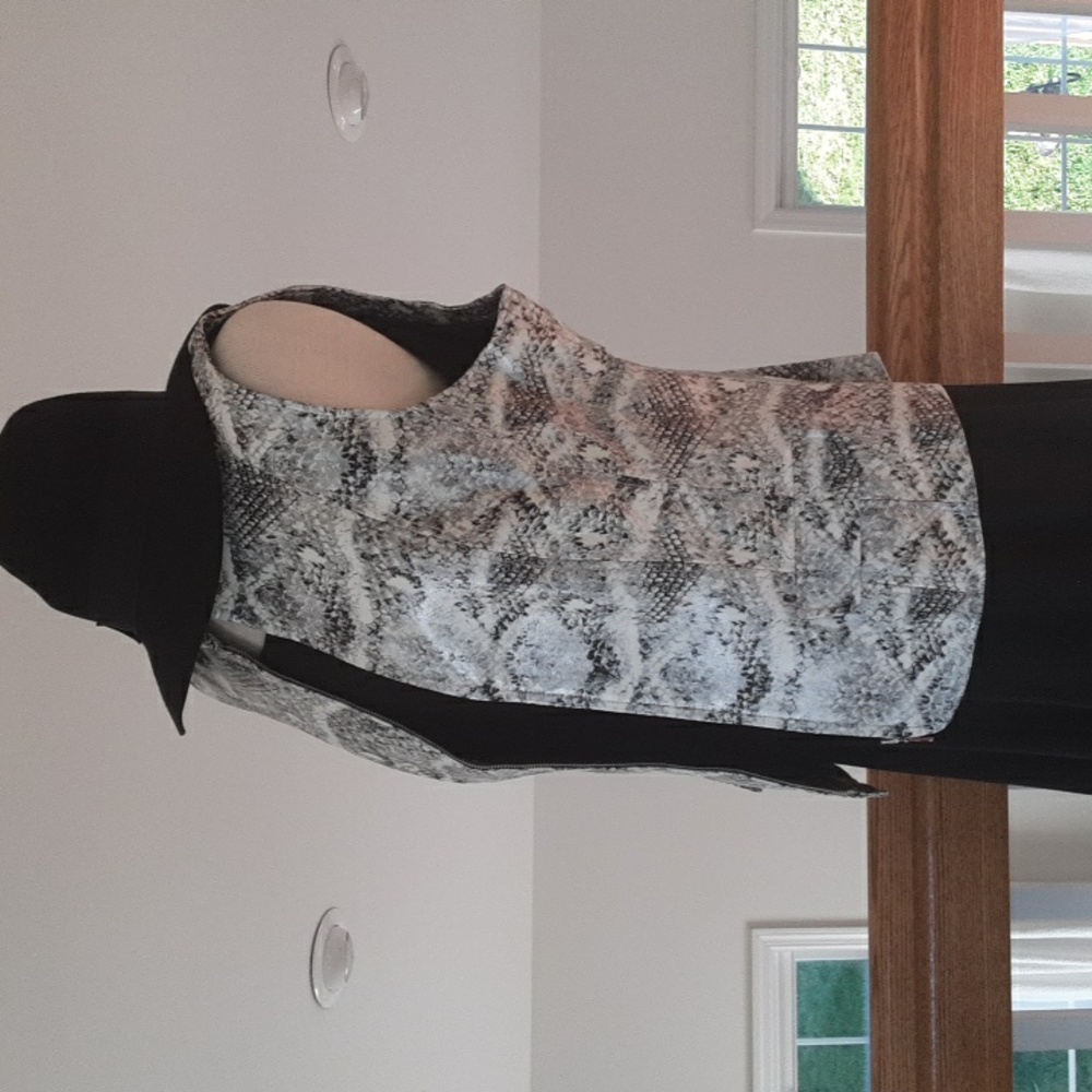 Chico's faux leather vest SZ 2 (L) - Picture 2 of 9